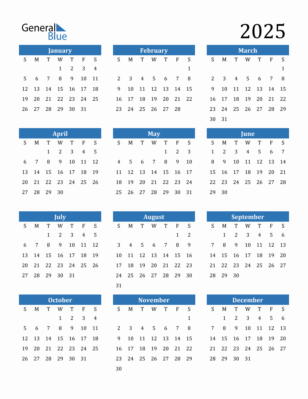 Free Printable Calendar 2025 Without Downloading Printable Calendars