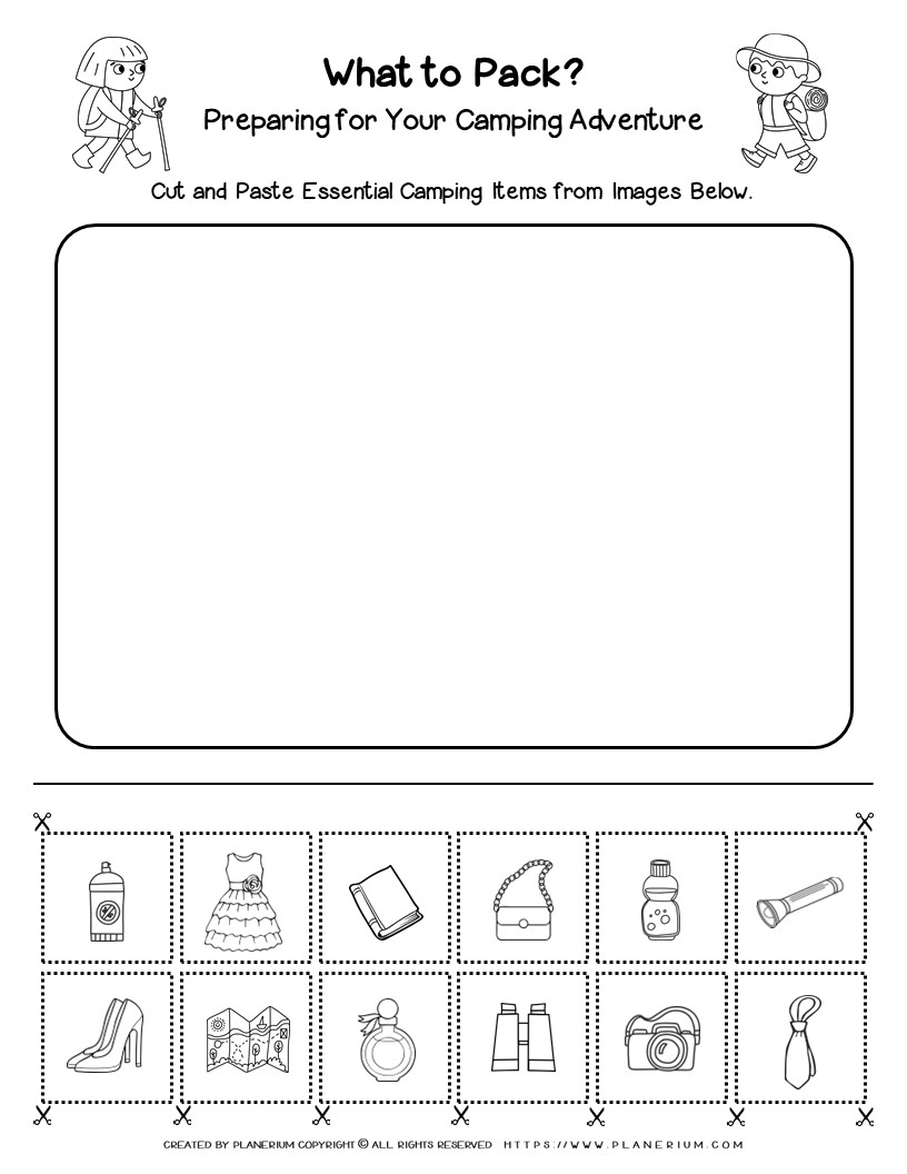 camping worksheets