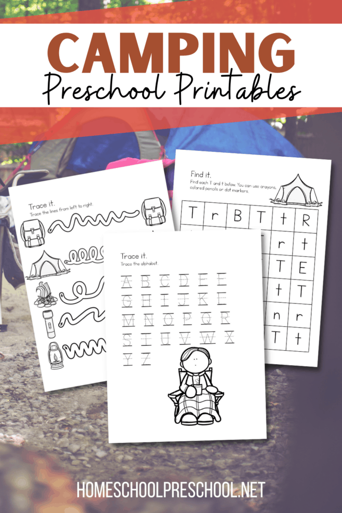 camping worksheets for preschoolers