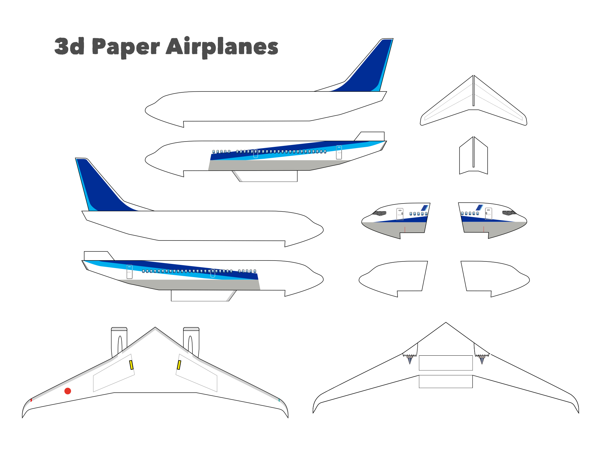 Free Printable Cardboard Airplane Template Printable Templates