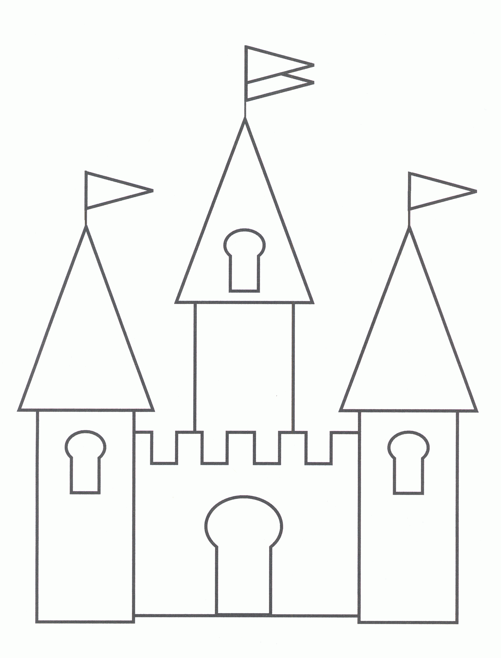 free coloring pages castle