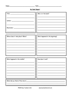 Free Printable Chapter Summary Template Printables Template Free