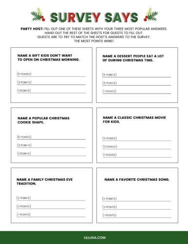 FREE Printable Christmas Games 4 FREEBIES Lil 39 Luna