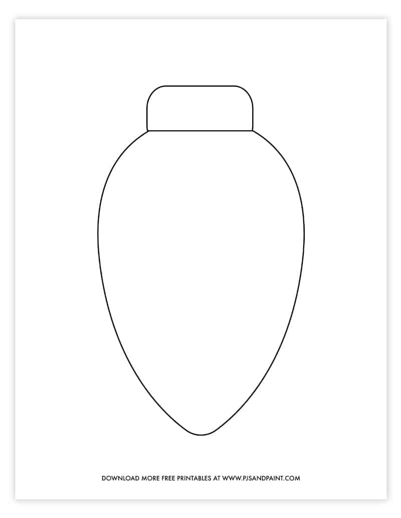 Free Printable Christmas Light Bulb Template Dev onallcylinders