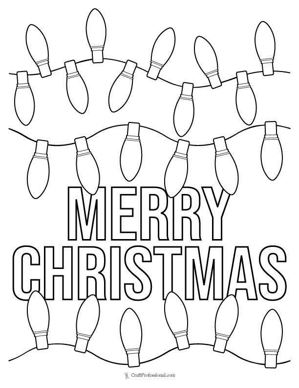 Free Printable Christmas Lights Coloring Pages Printable Coloring 