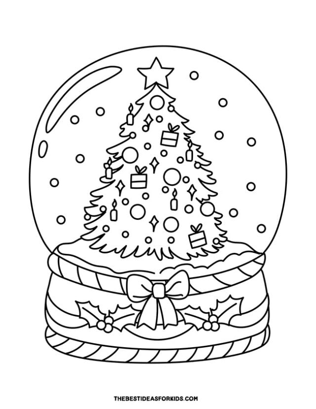 free coloring page christmas tree