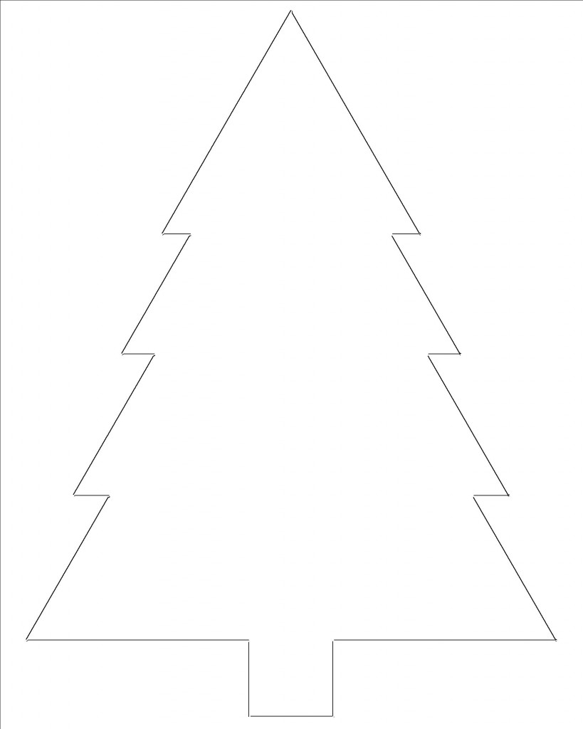 blank christmas tree free printable