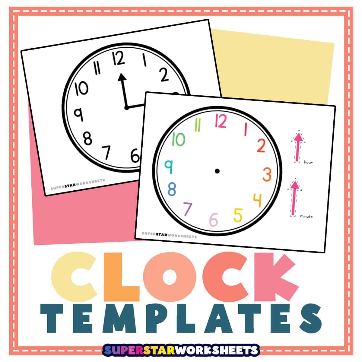Free Printable Clock Template Simple Mom Project 56 OFF