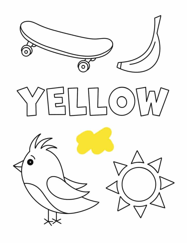Free Printable Color Yellow Worksheets For Kids Worksheets Library