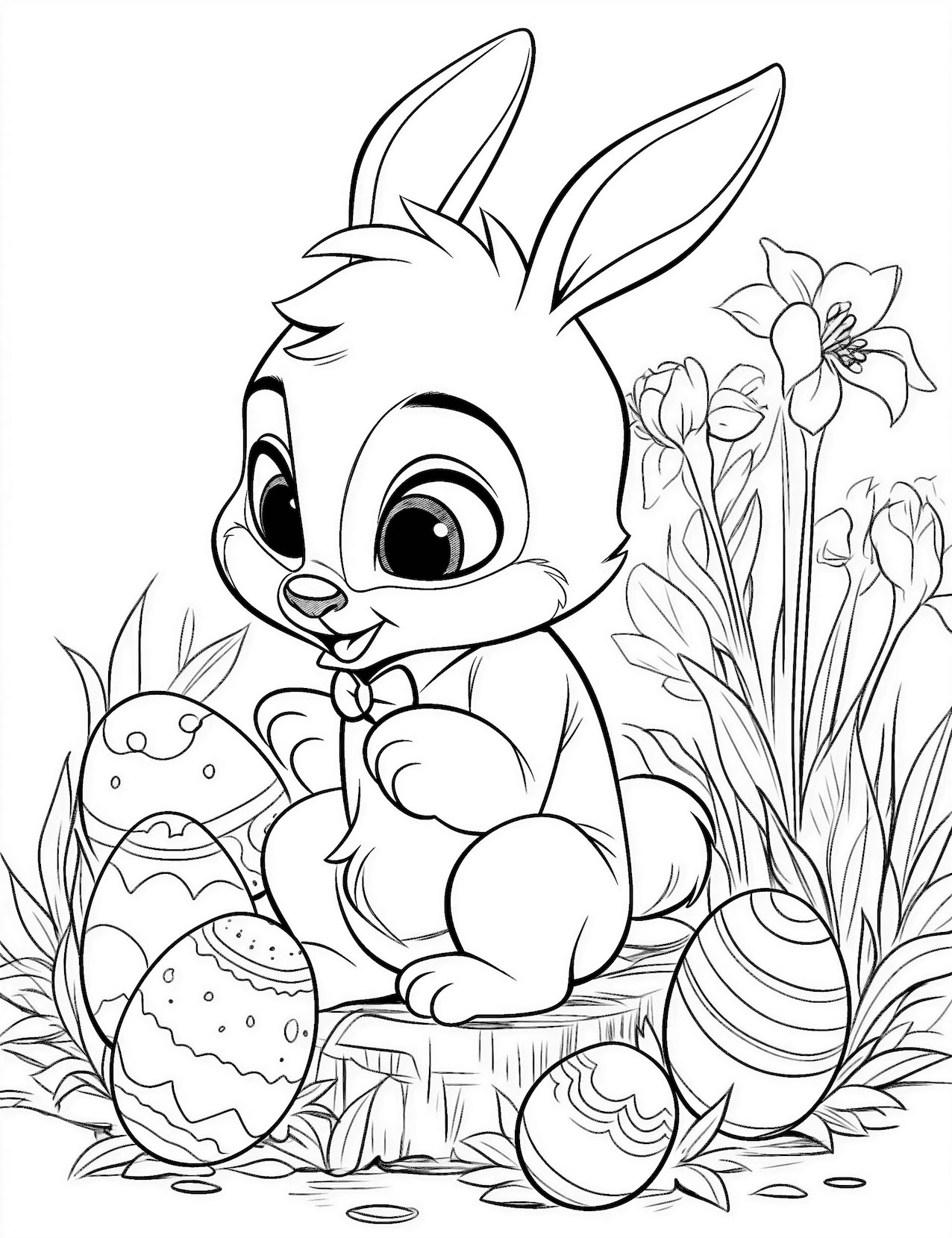 printable easter bunny pictures to color