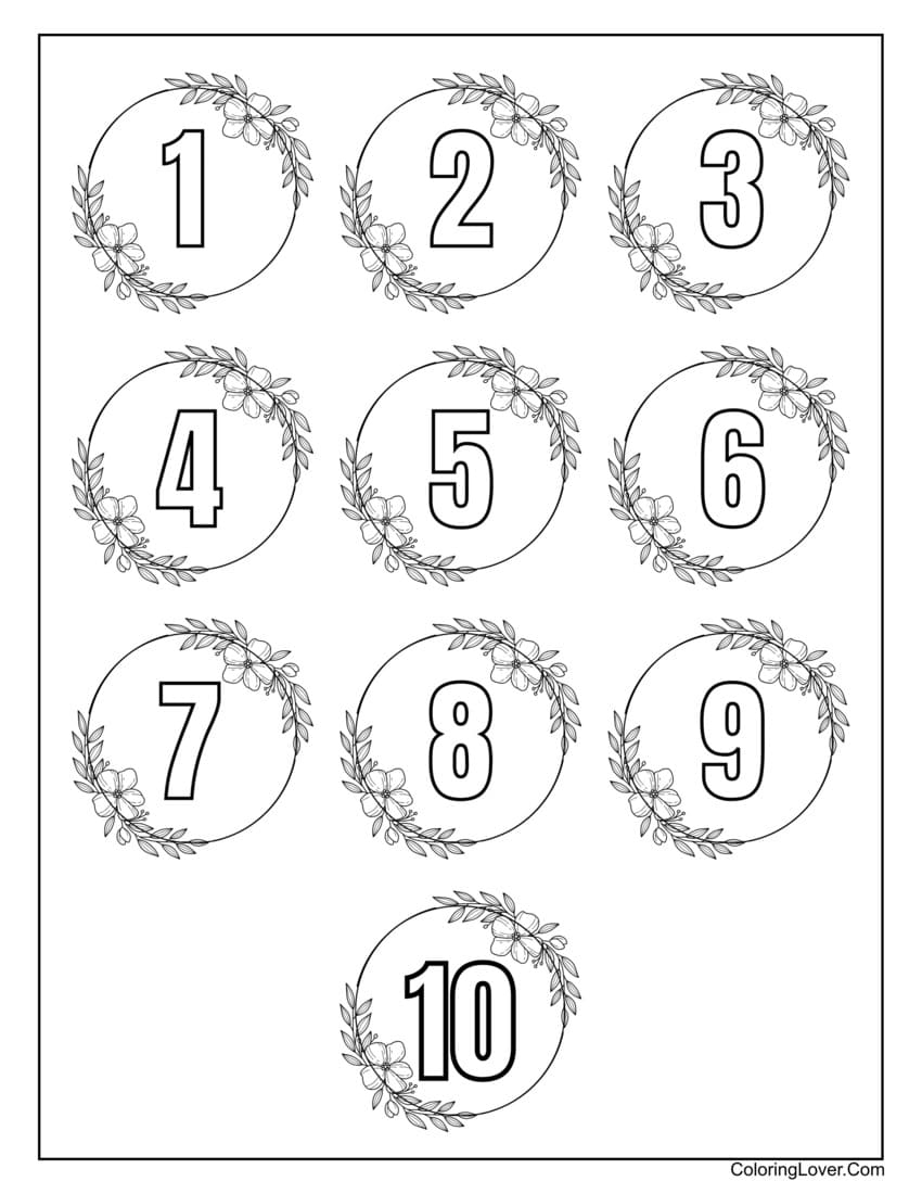 Floral Coloring Pages Printable