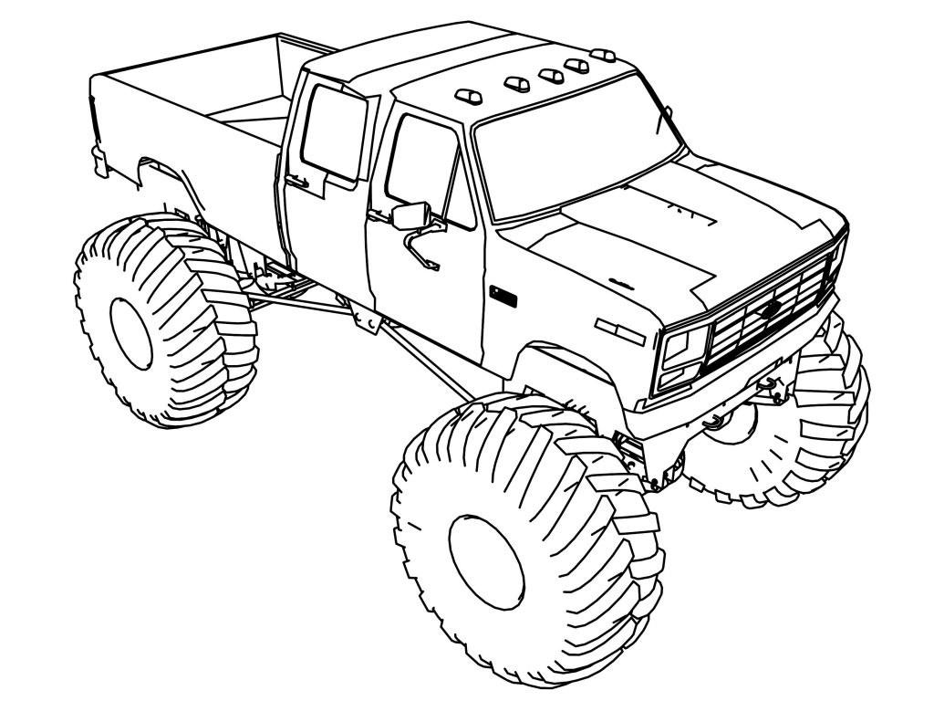 Free Coloring Pages Of Monster Trucks
