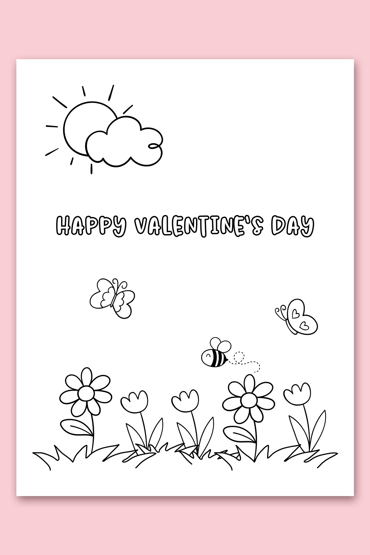 valentines card free printable