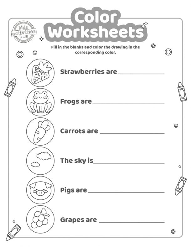 Free Printable Coloring Worksheets Kids Activities Blog
