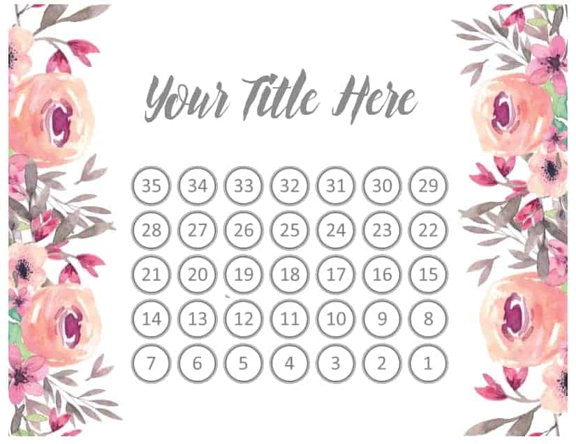 Free Printable Countdown Calendar Template Printable Templates