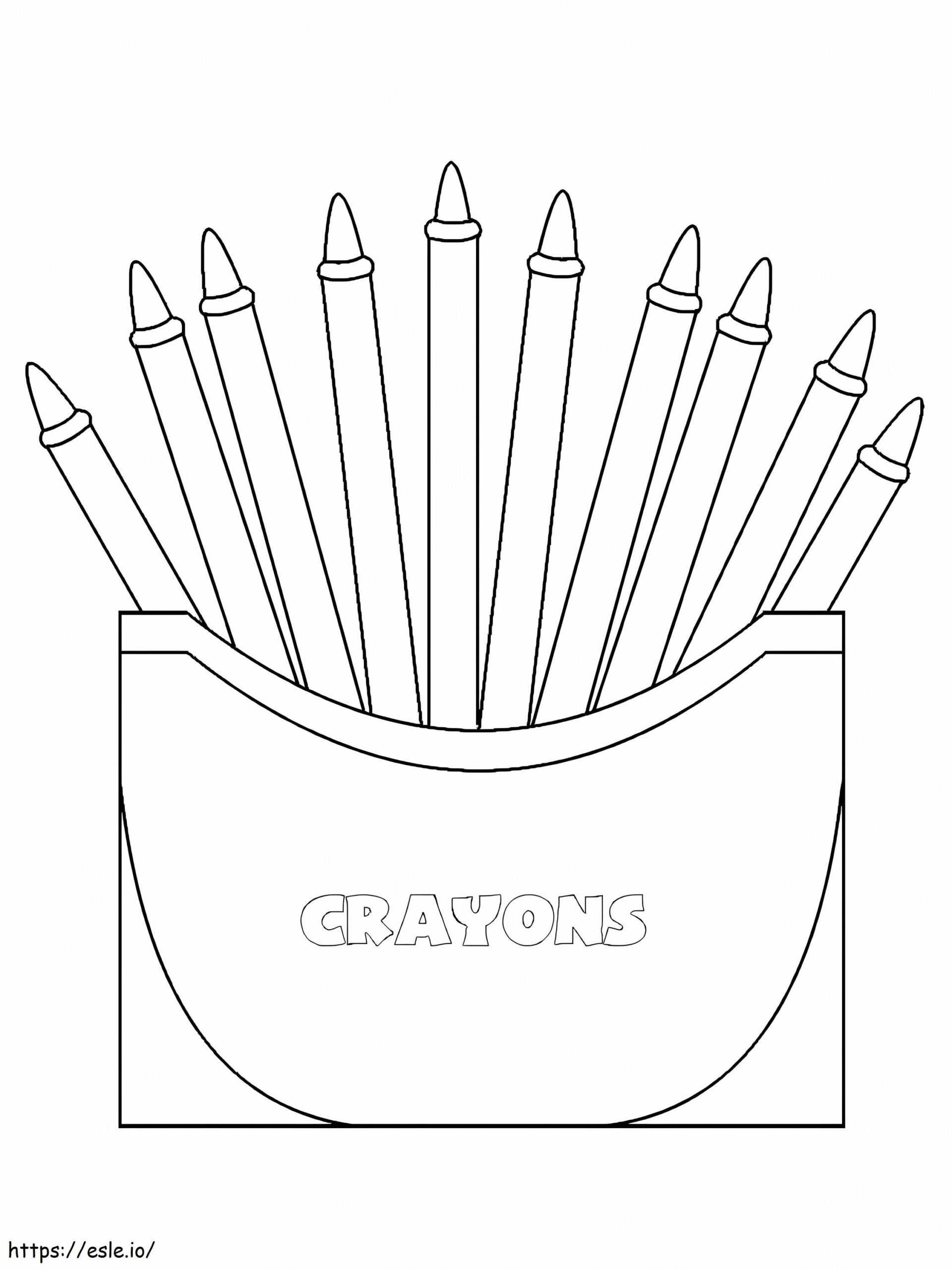 Free Printable Crayon Box Coloring Page