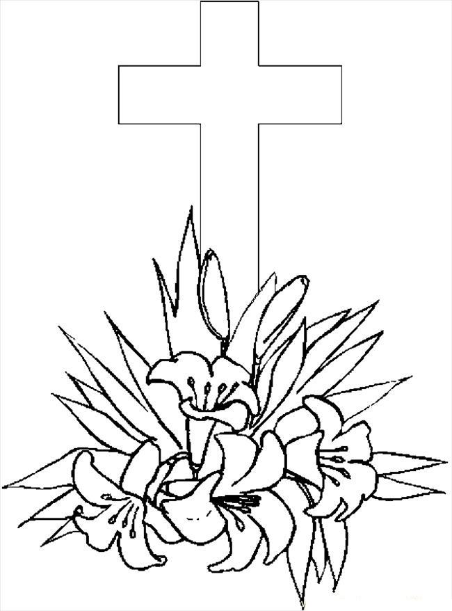 free coloring pages of a cross