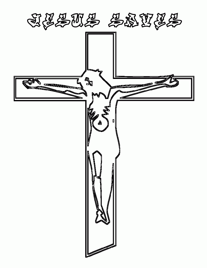 cross coloring pages free