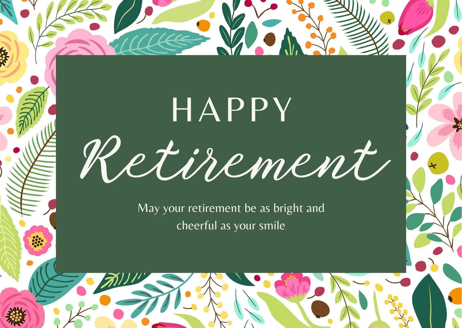 Free Printable Customizable Retirement Card Templates Canva 