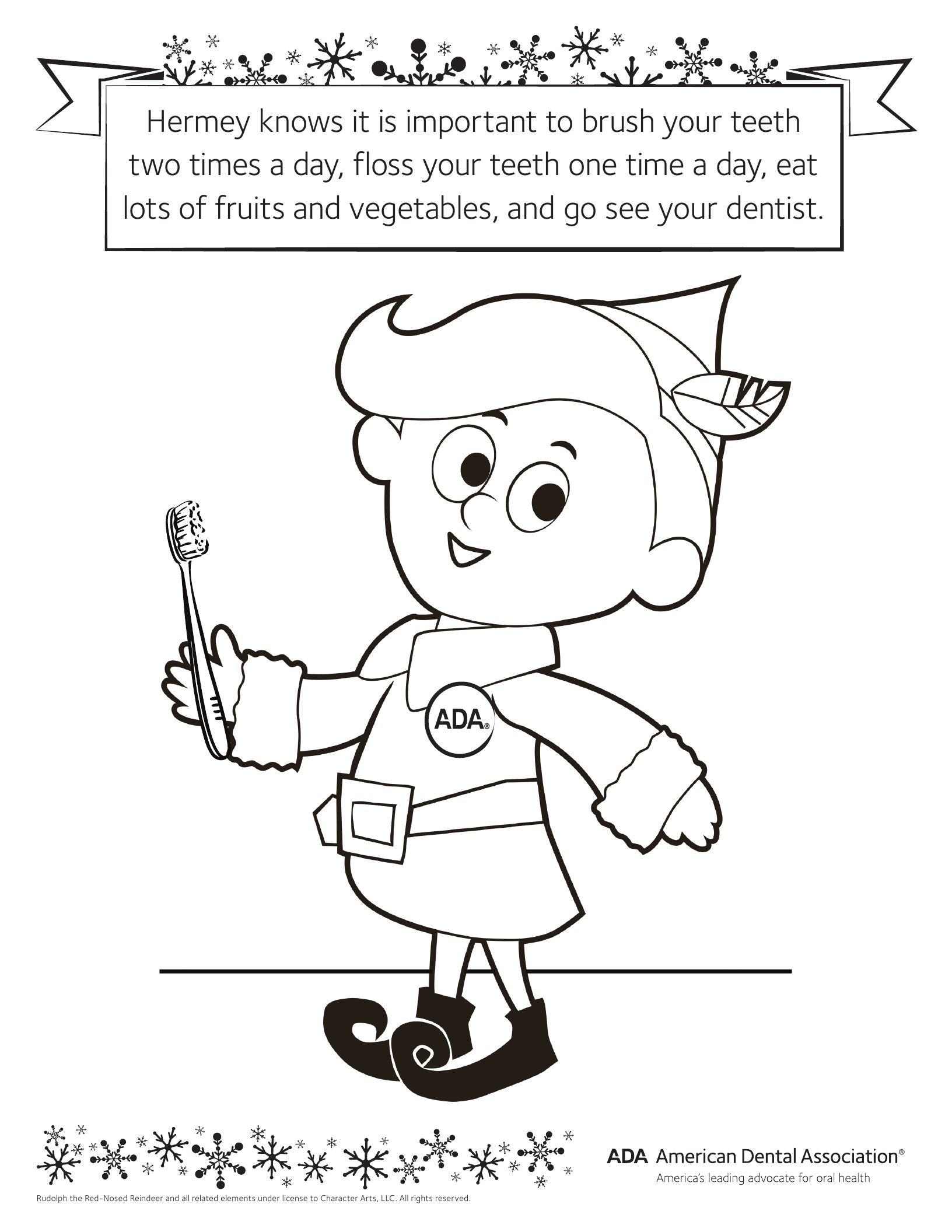 free dental coloring pages