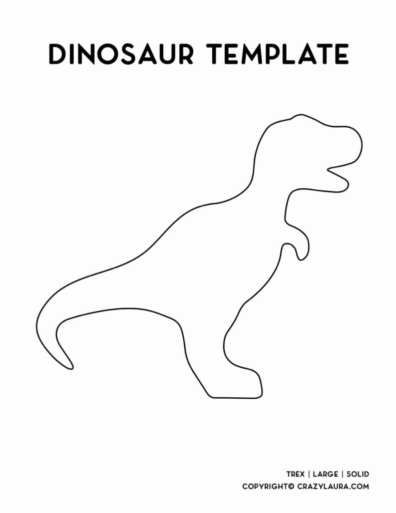 Free Printable Dinosaur Templates Fillable Form 2024
