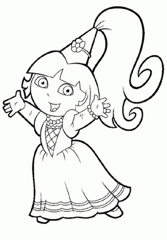 Free Printable Dora The Explorer Coloring Pages Everfreecoloring 0