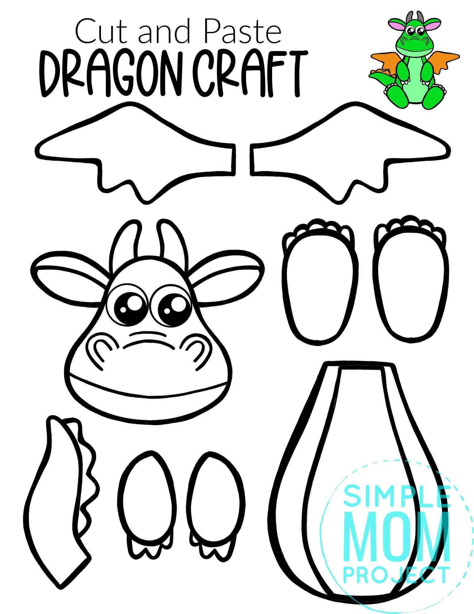 easy dragon template