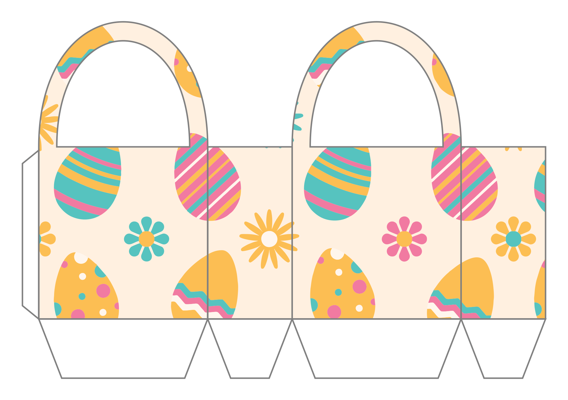 Free Printable Easter Basket Template Printable New Year Banners