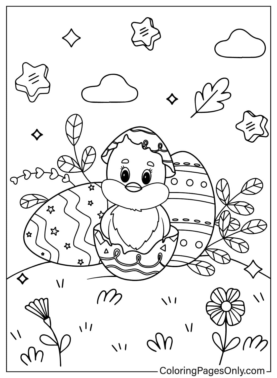 Free Printable Easter Chick Coloring Page Free Printable Coloring Pages