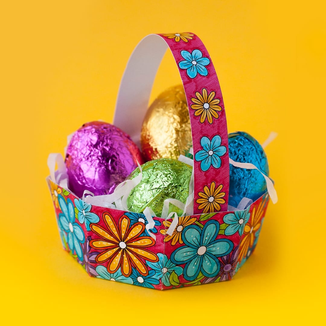free printable easter egg basket