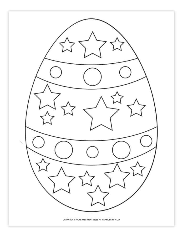 free printable easter egg coloring