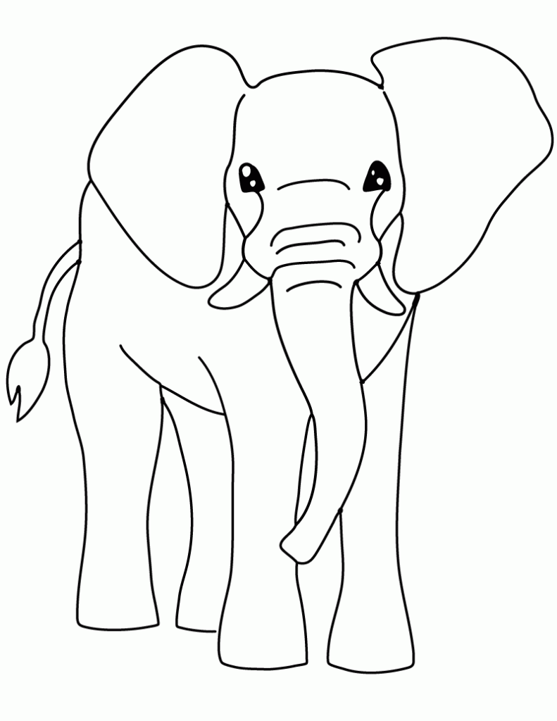 Free Printable Elephant Coloring Pages