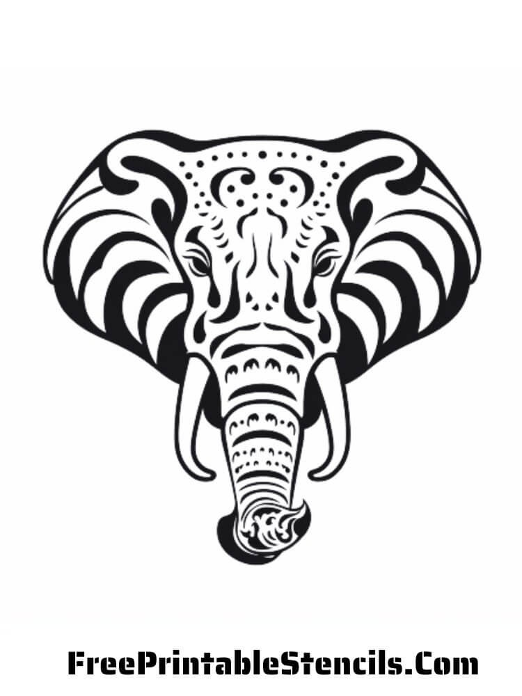 Free Printable Elephant Stencils And Silhouettes