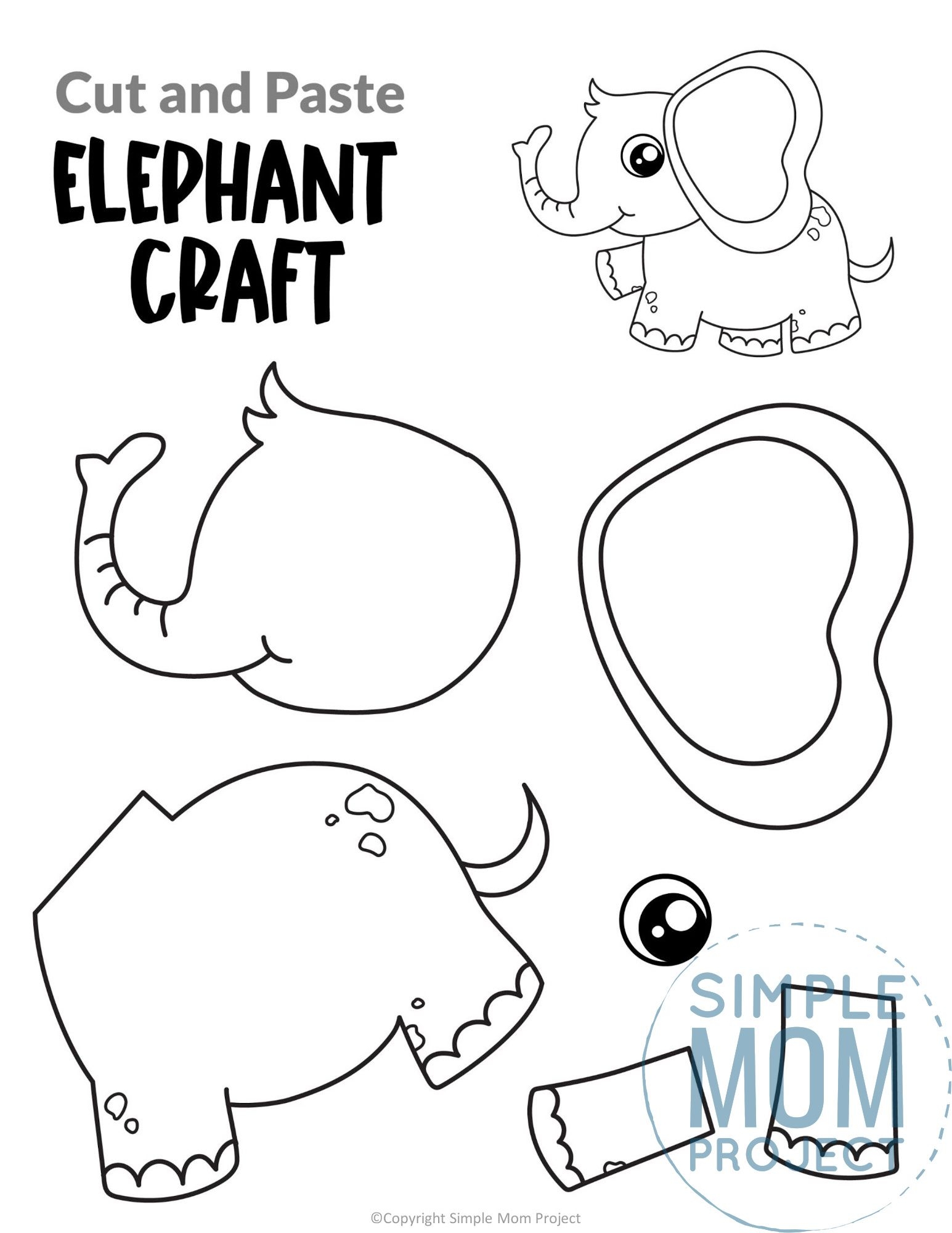 free elephant template