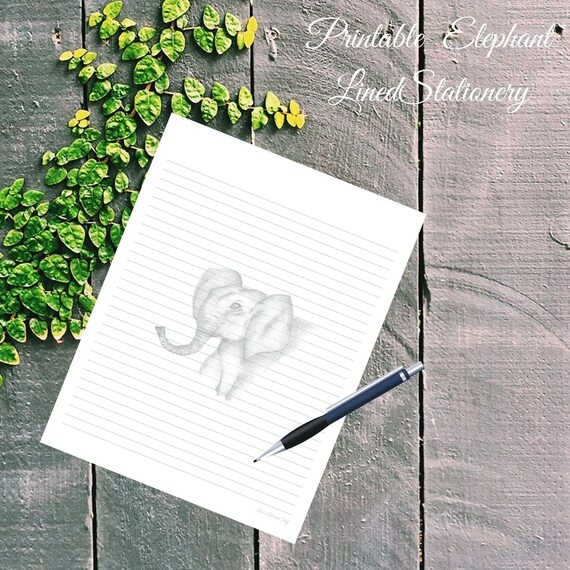 free printable elephant icon paper