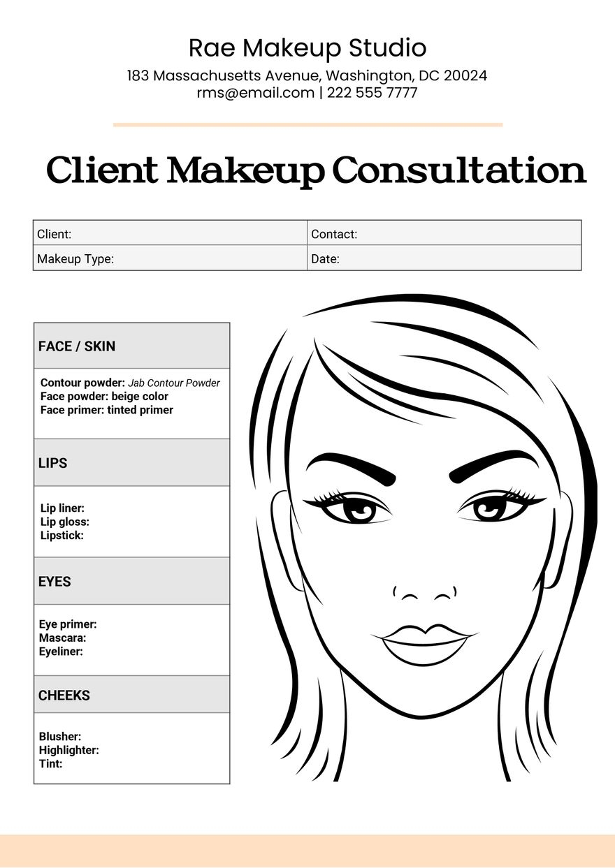Free Printable Face Charts For Makeup Artists Infoupdate