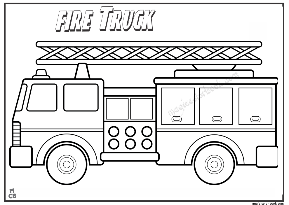 Free Printable Fire Truck Coloring Pages Coloring Home