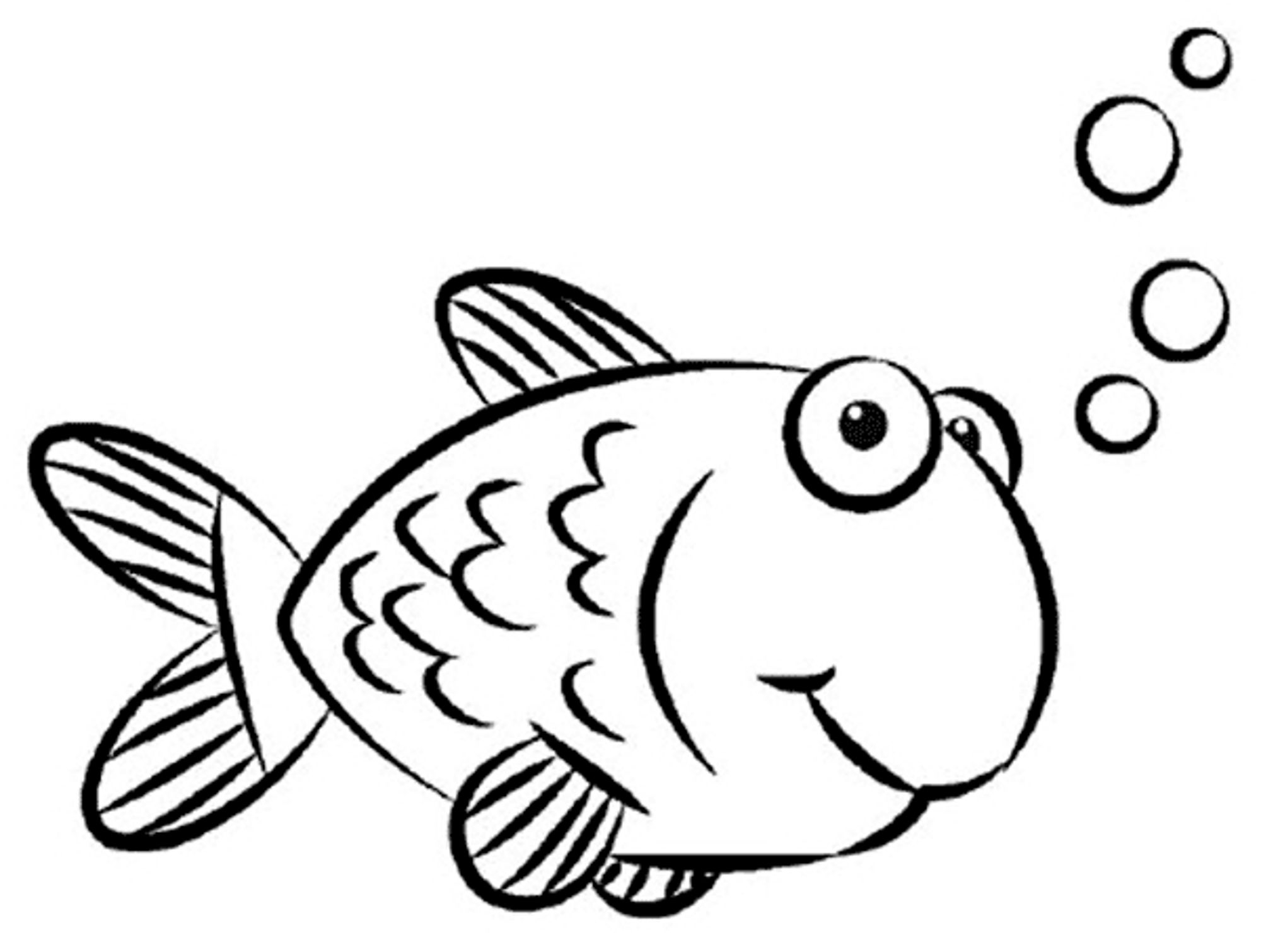 free printable fish pictures to color for kids