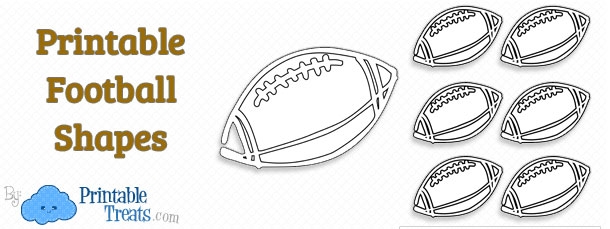 Free Printable Football Shapes Printable Treats