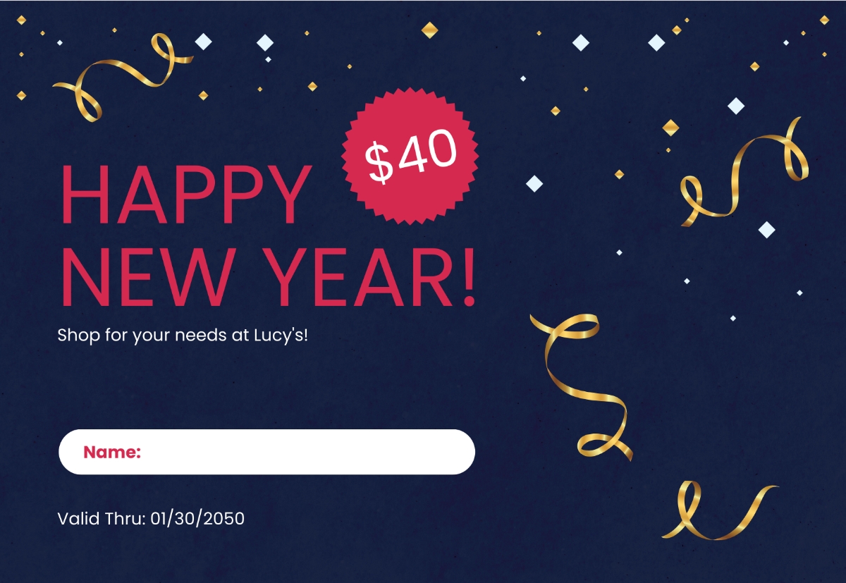 Free Printable Gift Card Template To Edit Online