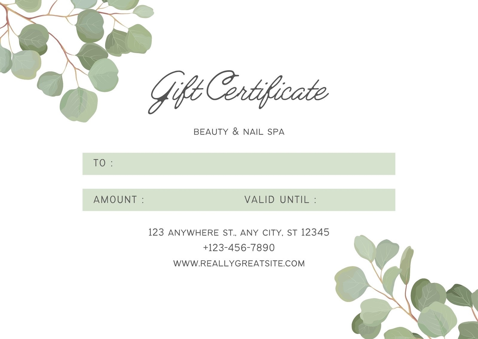 free printable gift certificate templates