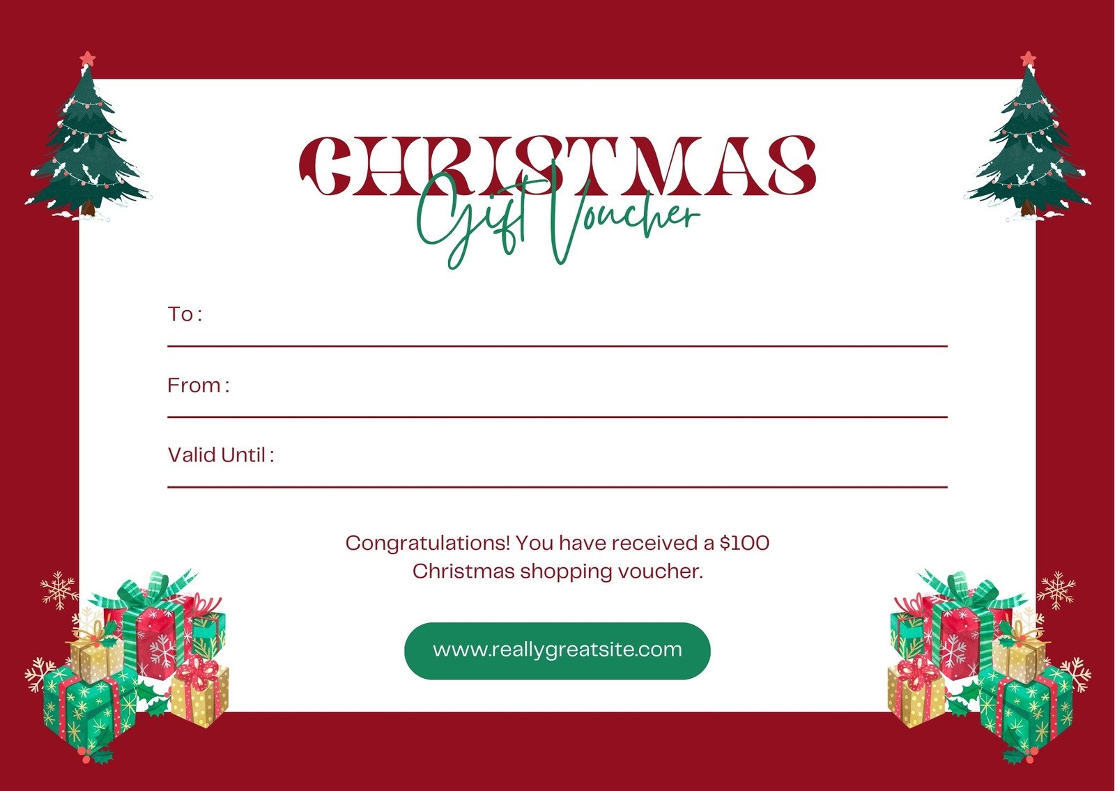 Free Printable Gift Certificates Templates Christmas Template Samples