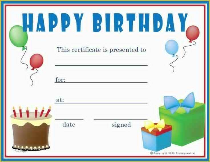 Free Printable Gift Certificates Templates Of Birthday Gift Certificate 