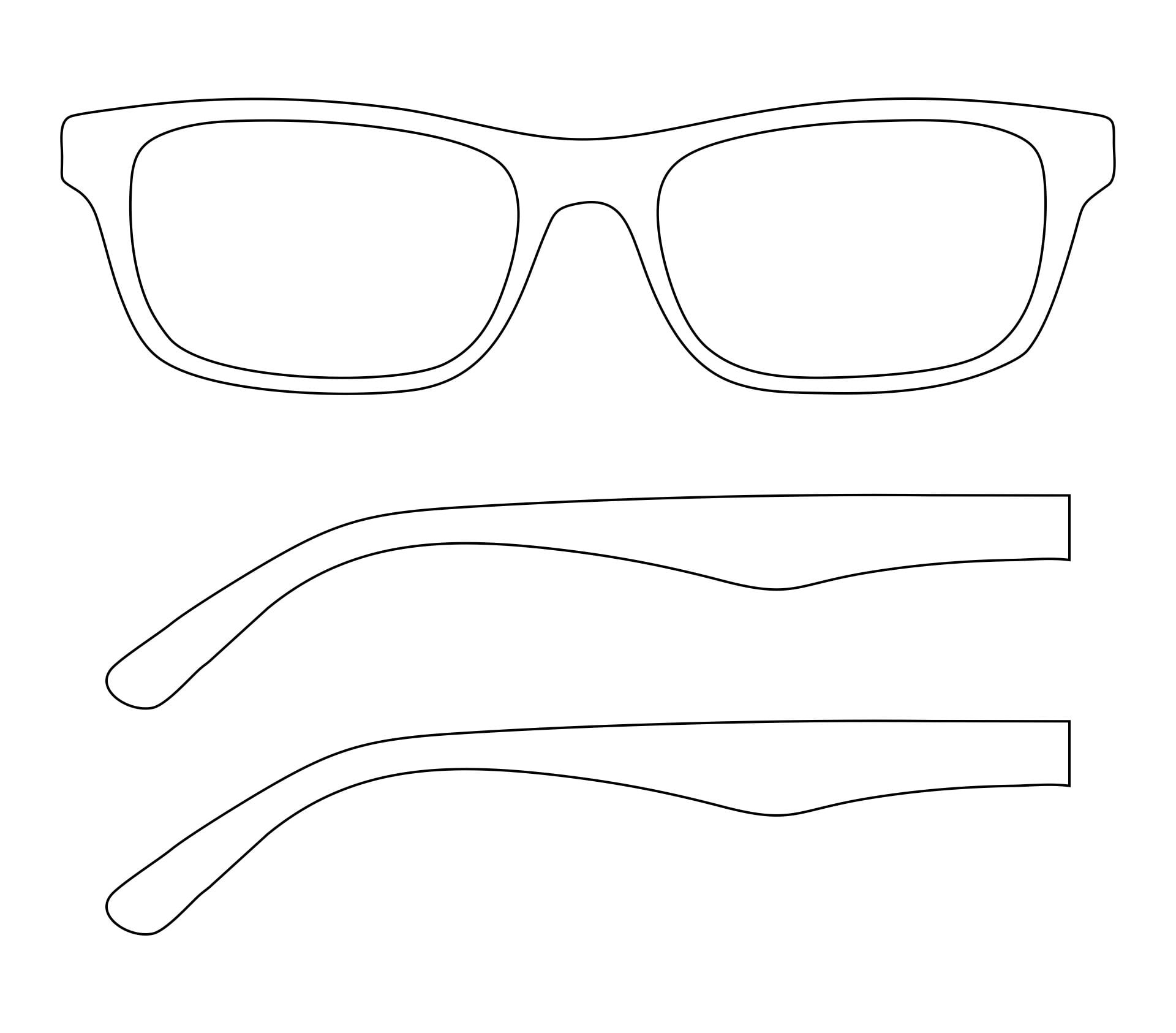 Free Printable Glasses Template Printable Printable Templates Online 