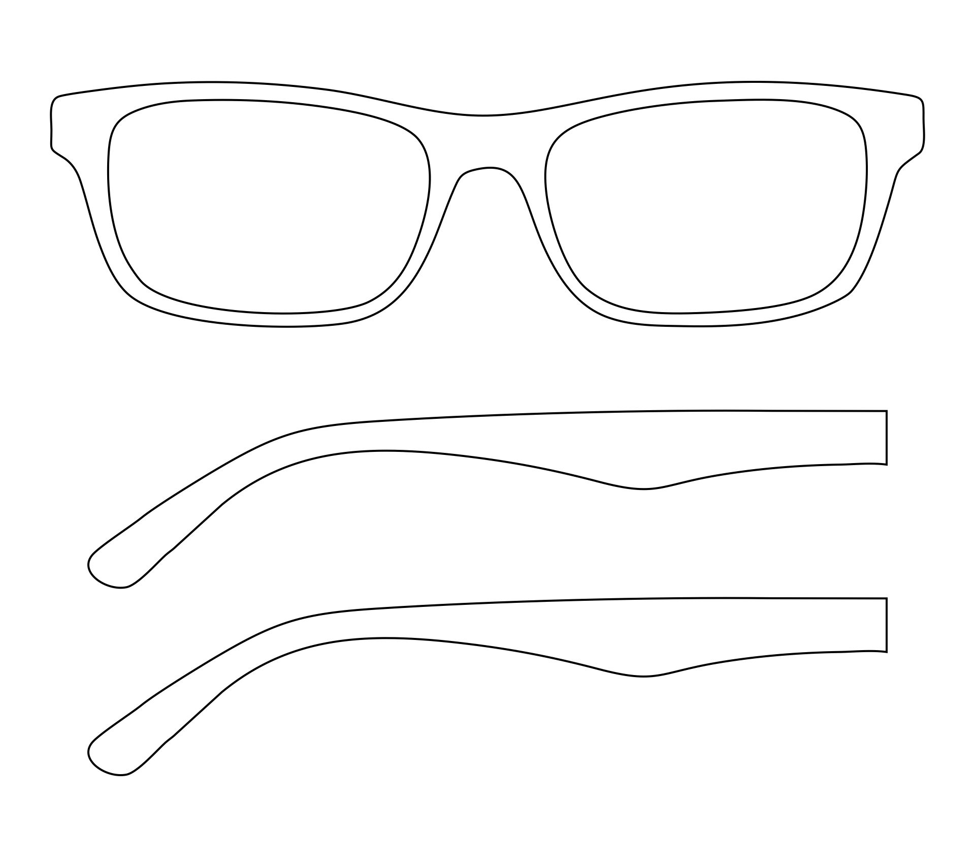 Free Printable Glasses Template Printable Printables Template Free