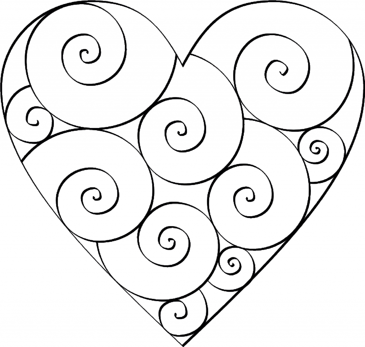 printable heart pictures to color