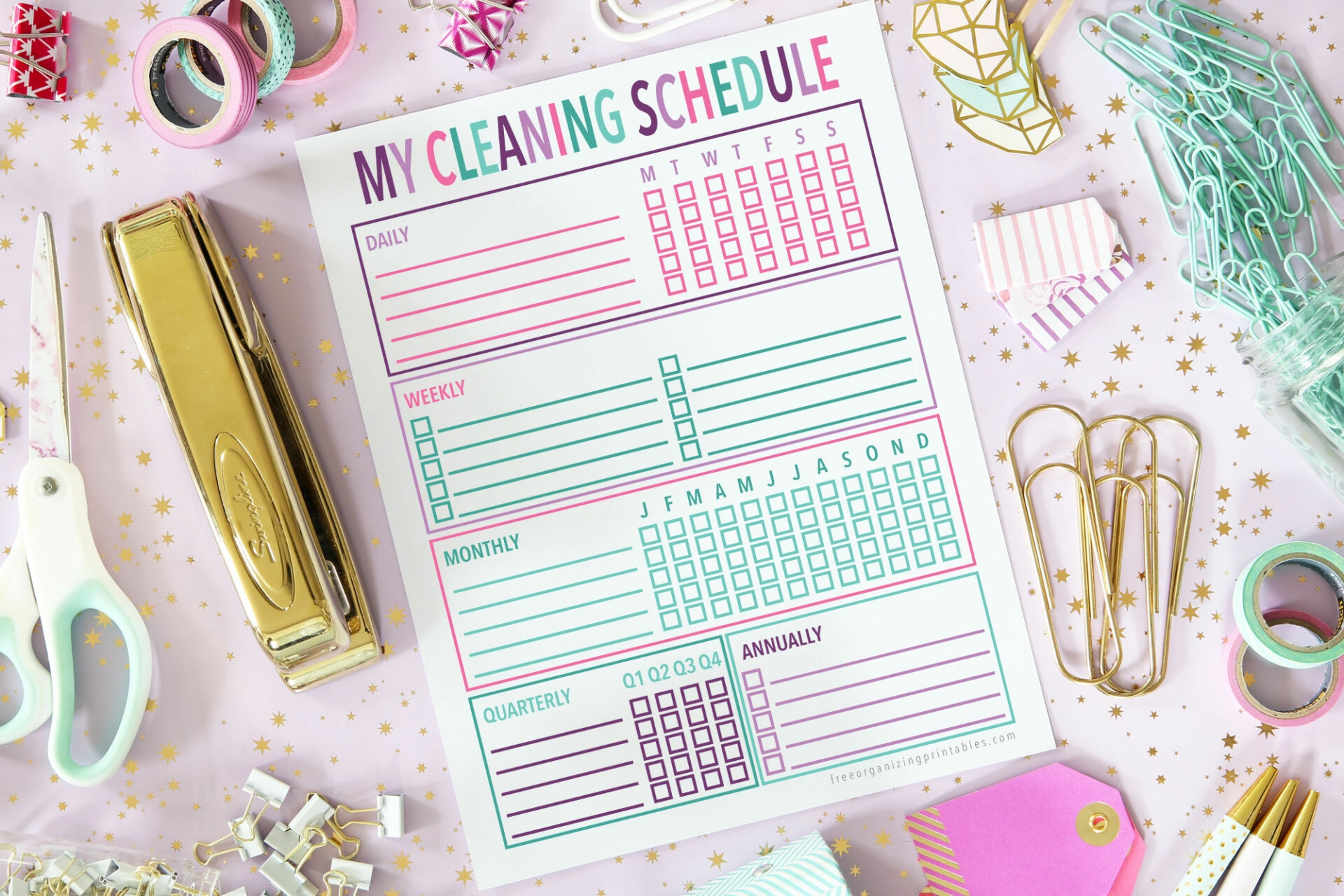 Free Printable House Cleaning Schedule Cleaning Checklist