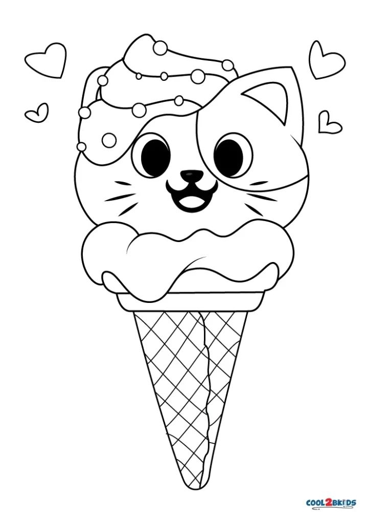 Printable Ice Cream Coloring Pages