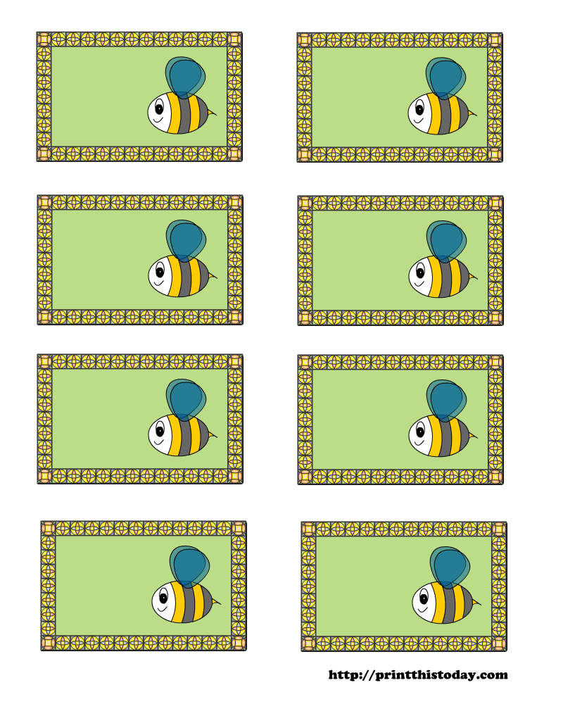 free printable honey bee templates