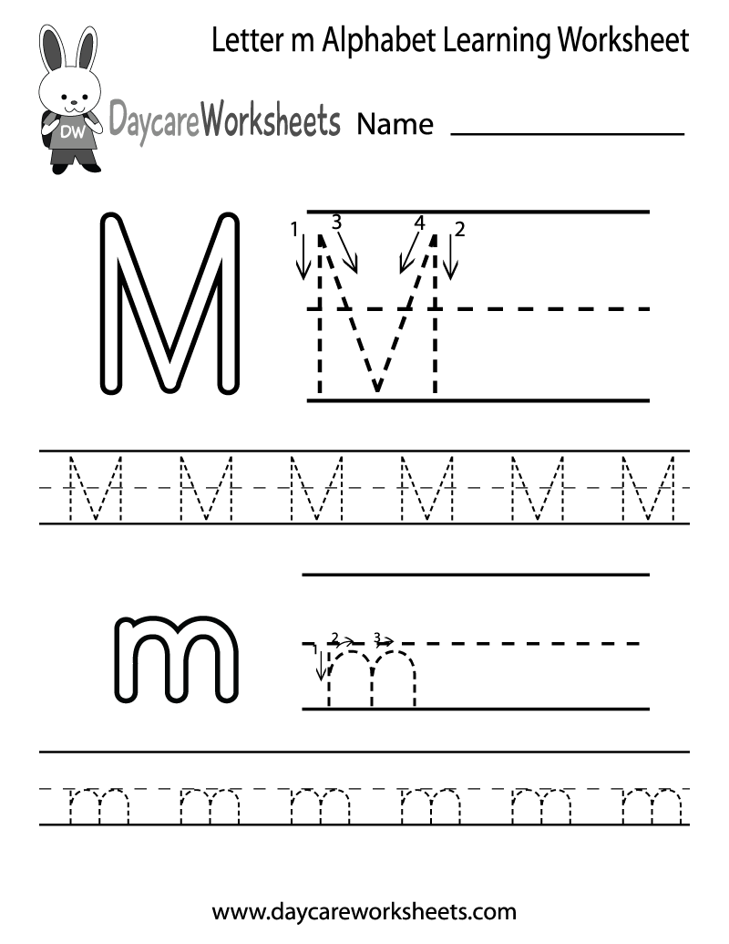 alphabet worksheet preschool